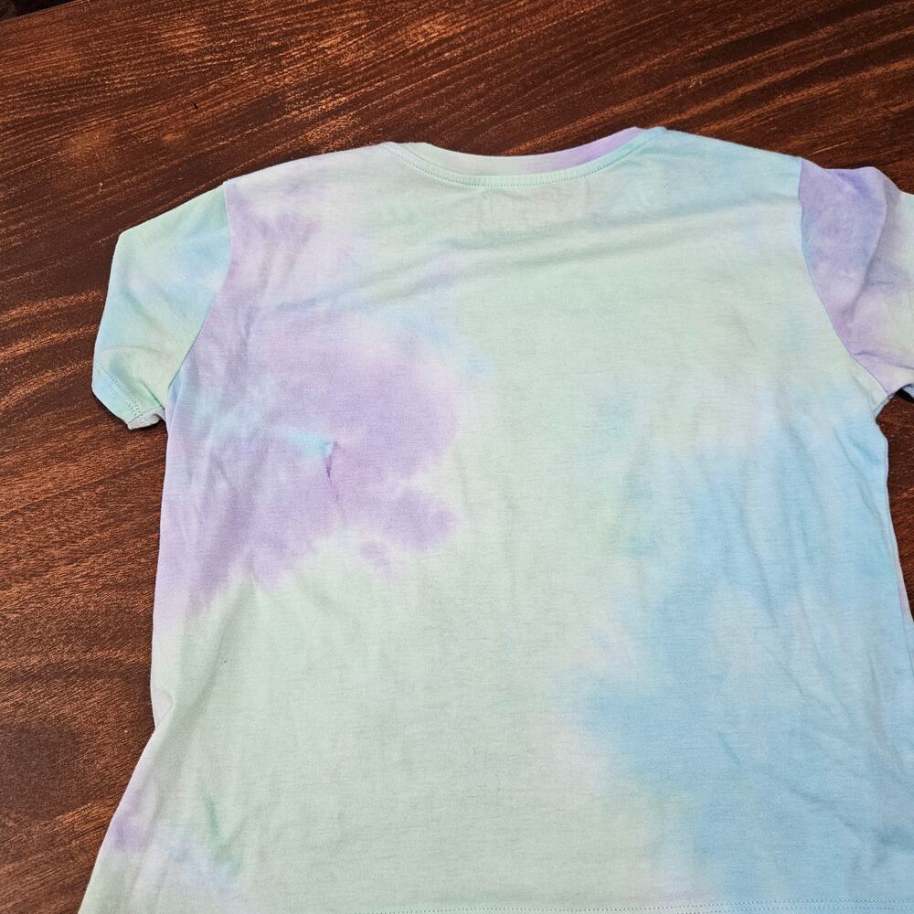 Pink Floyd The Dark Side of the Moon Tie Dye Crop Top Tee - Picture 5 of 5